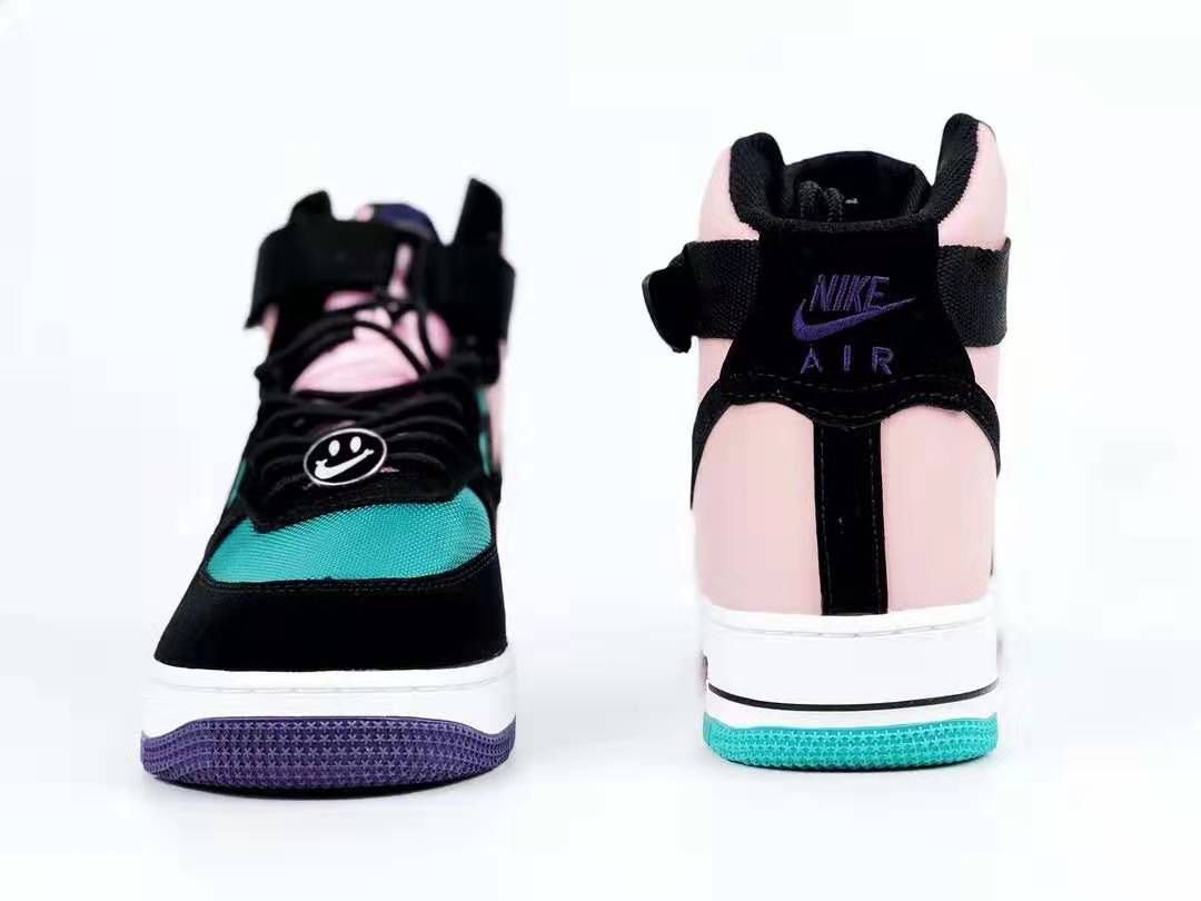 air force 1 black pink blue