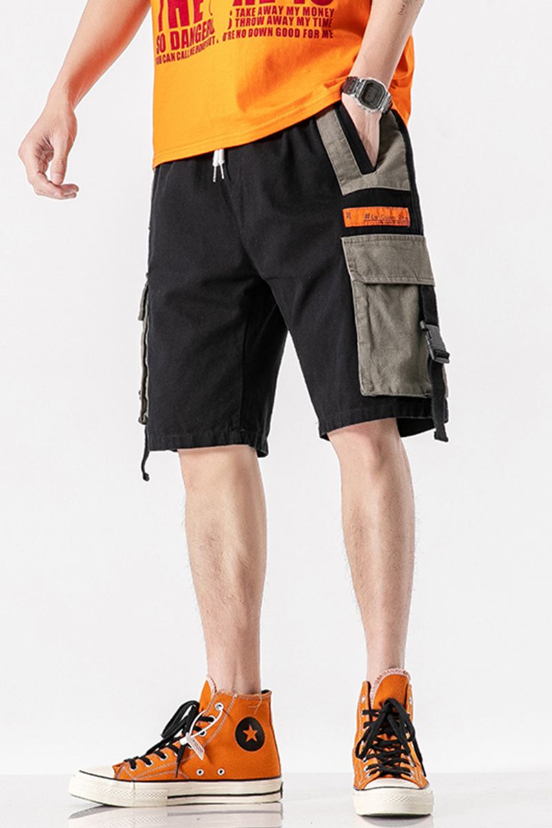 elastic waist work shorts