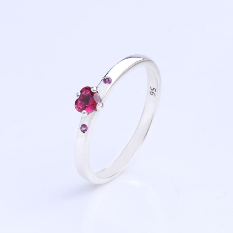 Double Heart Covery Girl 925 Anillo De Plata Brillante De De Double Heart Covery Girl 925 Anillo De Plata Brillante De De