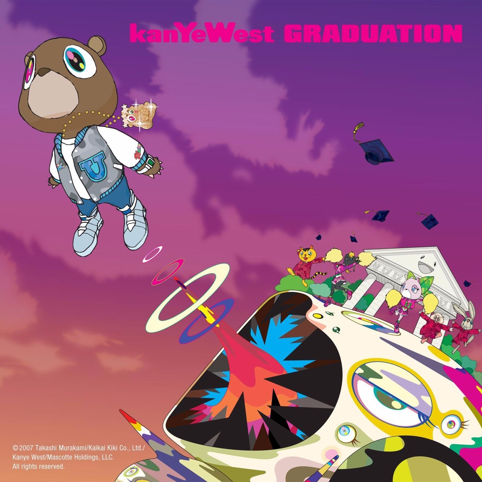 Compre Kanye West Graduacion Decoracion Arte Seda Impresion Cartel