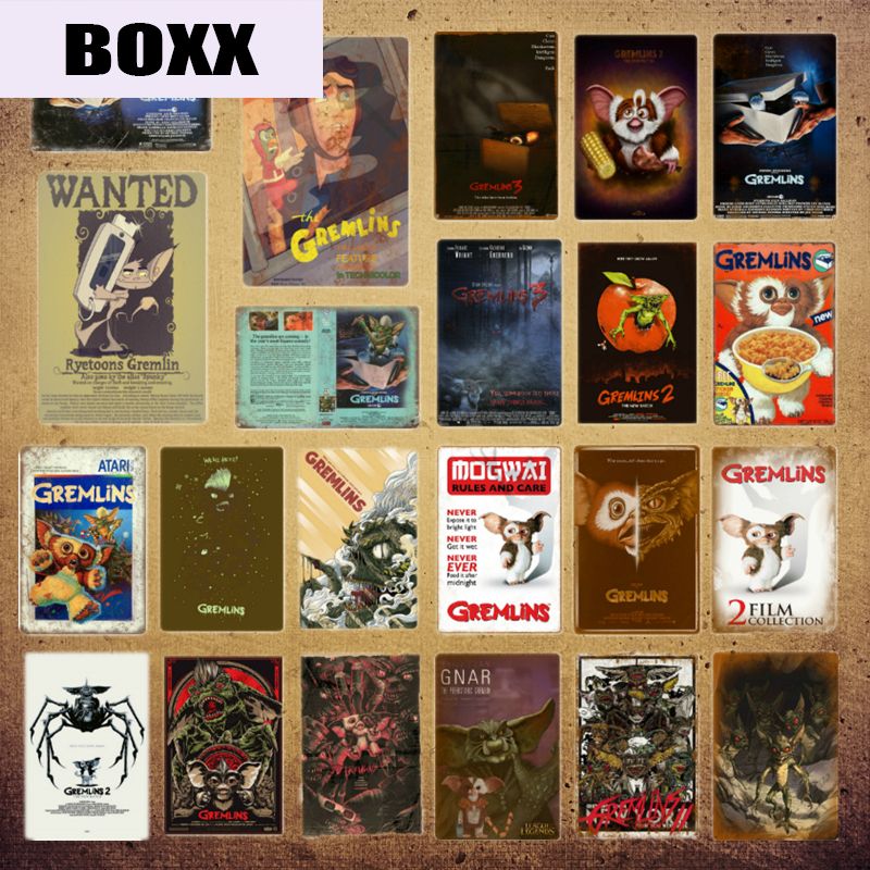 فيلم الرسوم المتحركة الكلاسيكية جريملينز الأداة المشارك المعدنية علامات الجدار ملصق ريترو خمر حانة غرفة بار ديكور لدروبشيبينغ Yi 174 2021 من Boxx 4 72ر س موبايل Dhgate