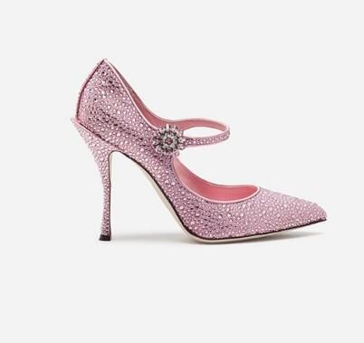 pink studded shoes