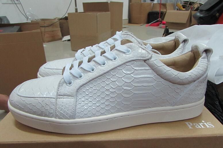 white snakeskin trainers