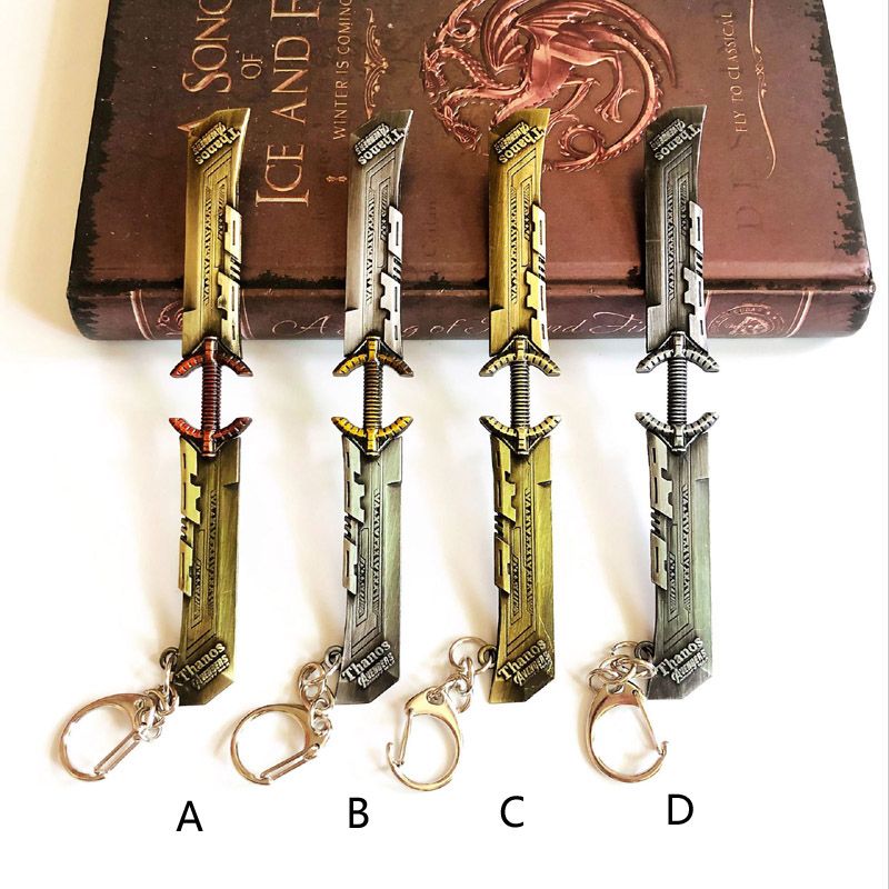 Buy Best And Latest Brand Avengers Endgame Keychain 19 New Avengers 4 Thanos Weapon Double Edged Sword Alloy Key Chain Toys B Dhgate Com