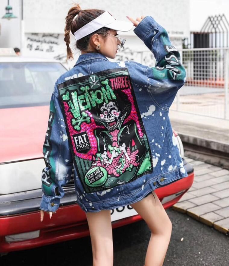 Europe Style Oversize Loose Women Denim 