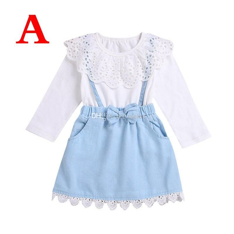 girls blue and white dress