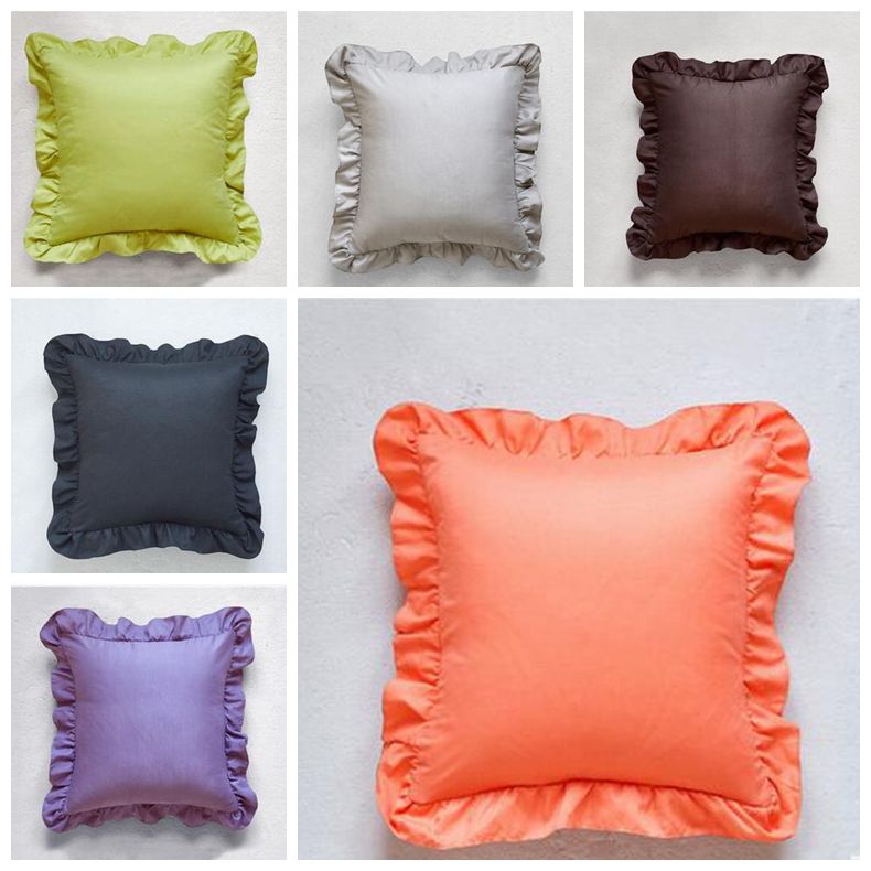 ruffle decorative pillow
