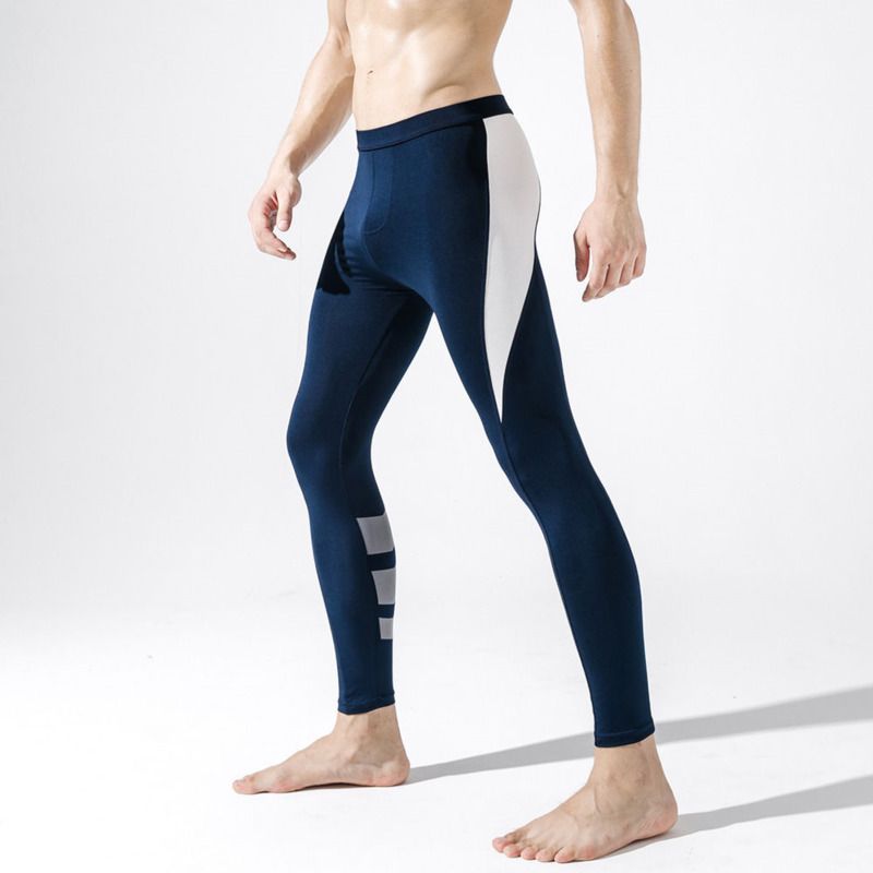 Uomo Fitness Ghette Legging Compressione Jogging Livello Base Formazione Pantaloni 