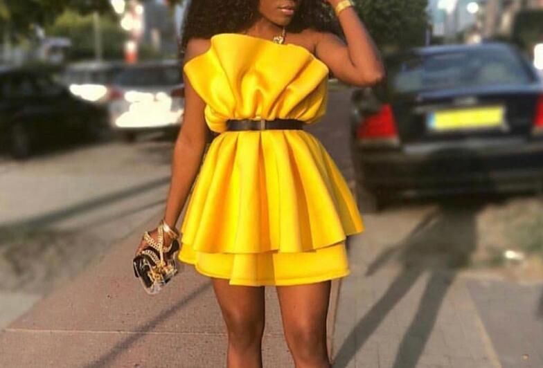 womens yellow sundress