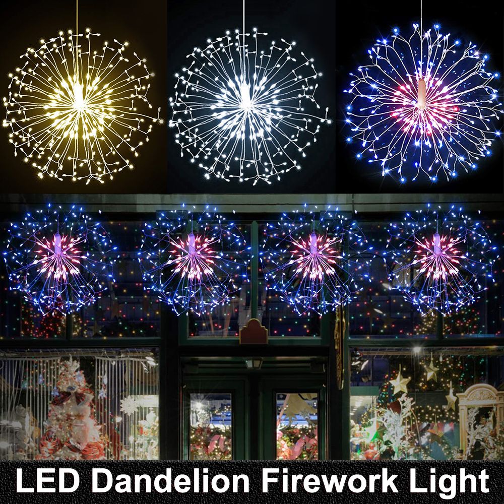 4X LED Feuerwerk Lichterkette Batterie Außen Innen Weihnachten Party Deko Licht 4X LED Feuerwerk Lichterkette Batterie Außen Innen Weihnachten Party Deko Licht