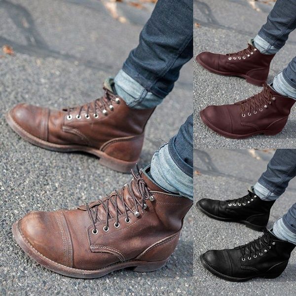 lace up boots mens fashion