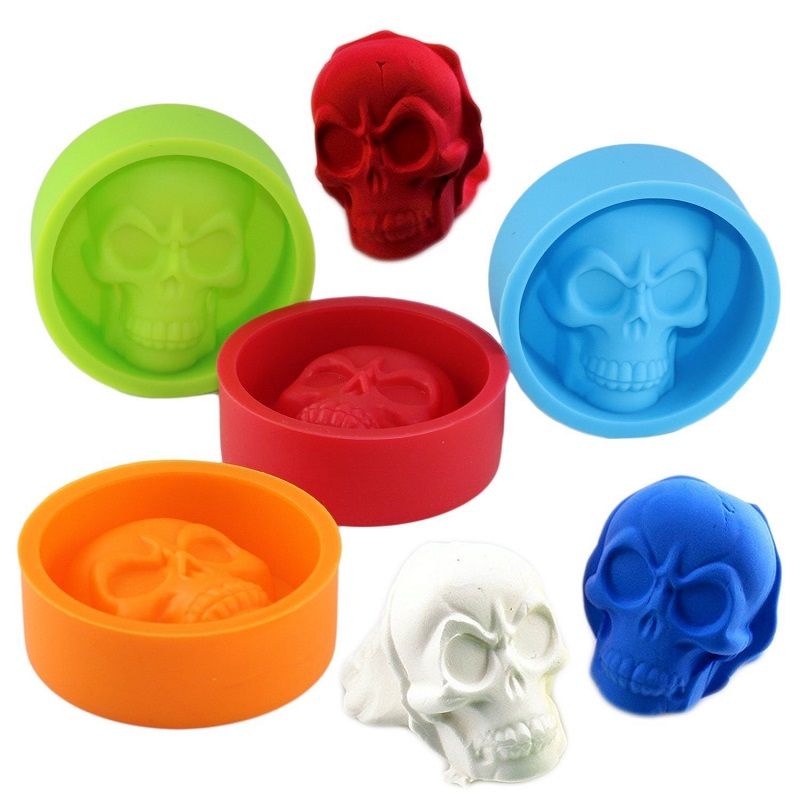 DIY Kitchen Bar Party Skull Head Silicone Cake Mold Chocolate Fondant Make Mold