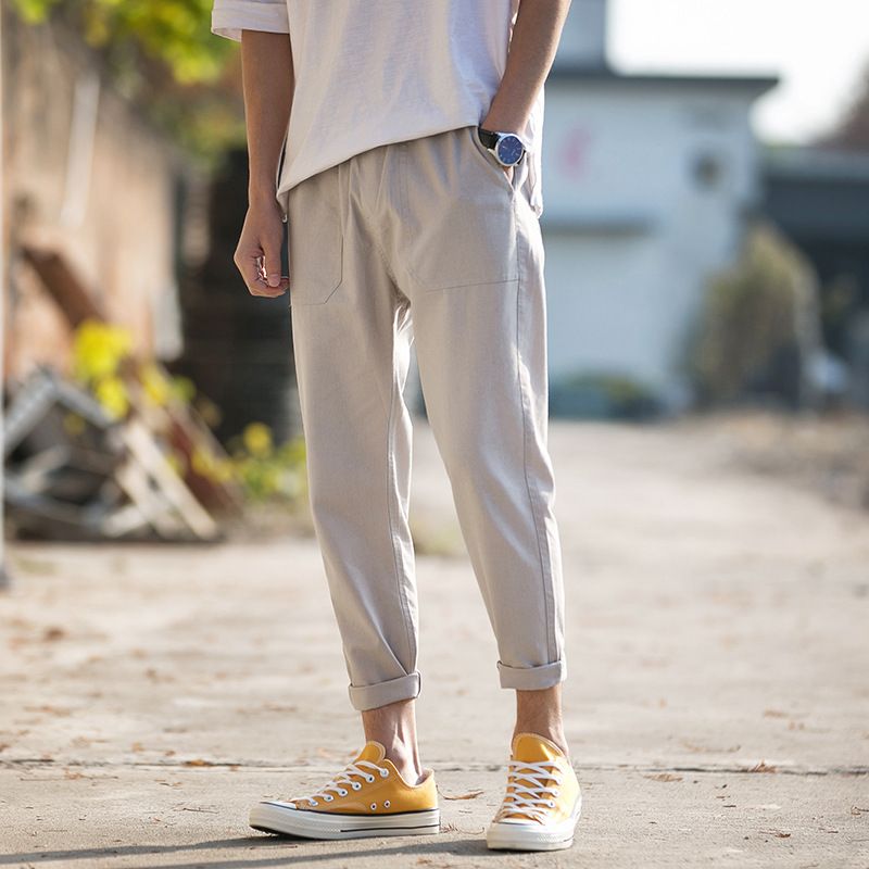linen joggers mens