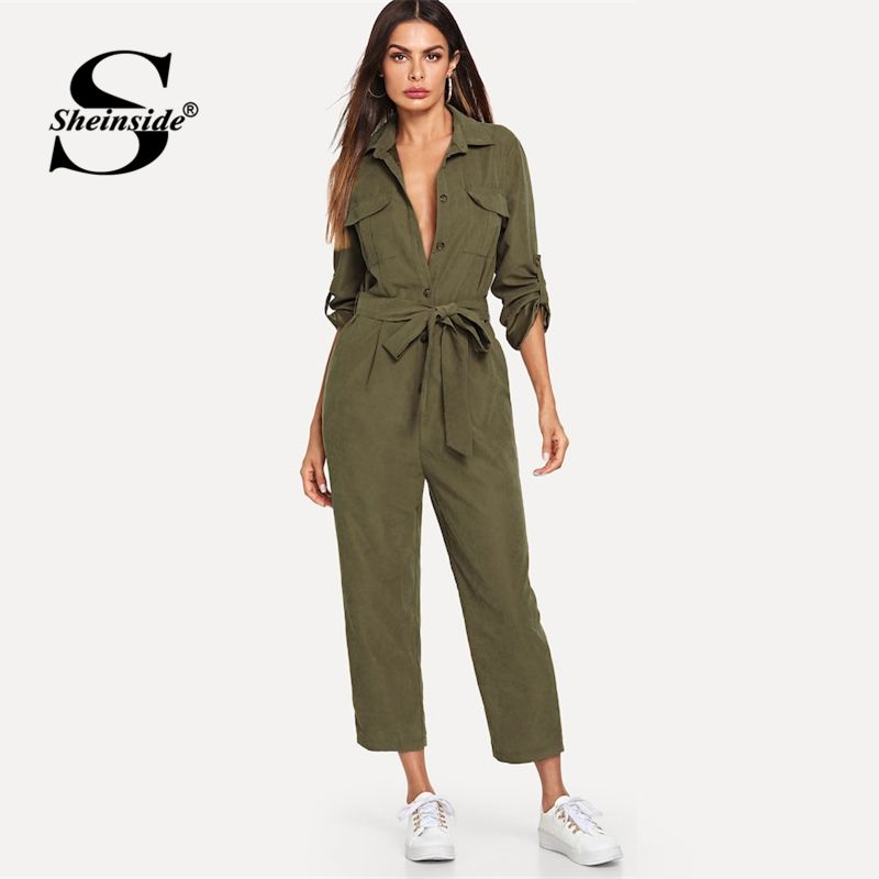 army green jumpsuit