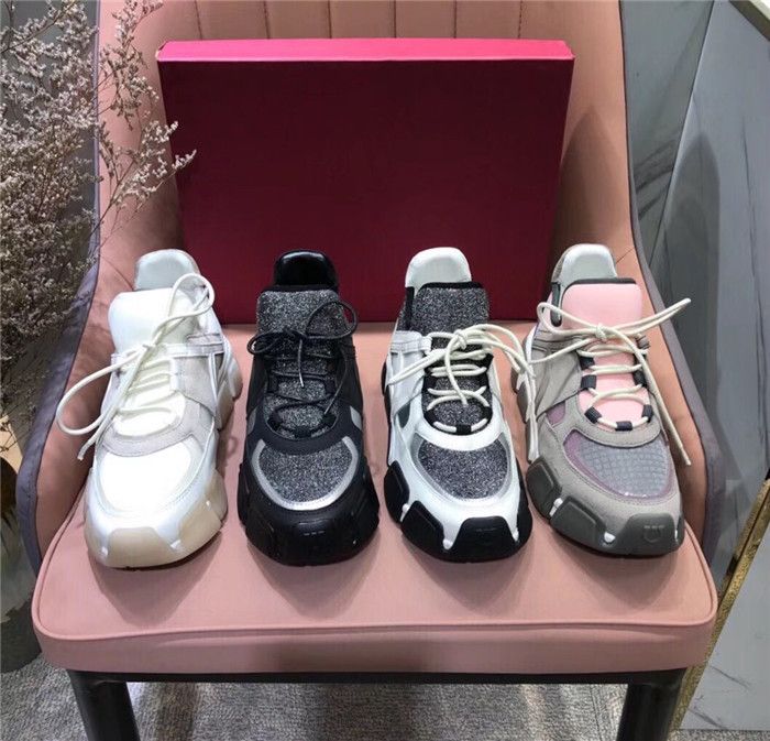 Women Leather Sneakers Casual Shoes Leather Lace Up Decoration