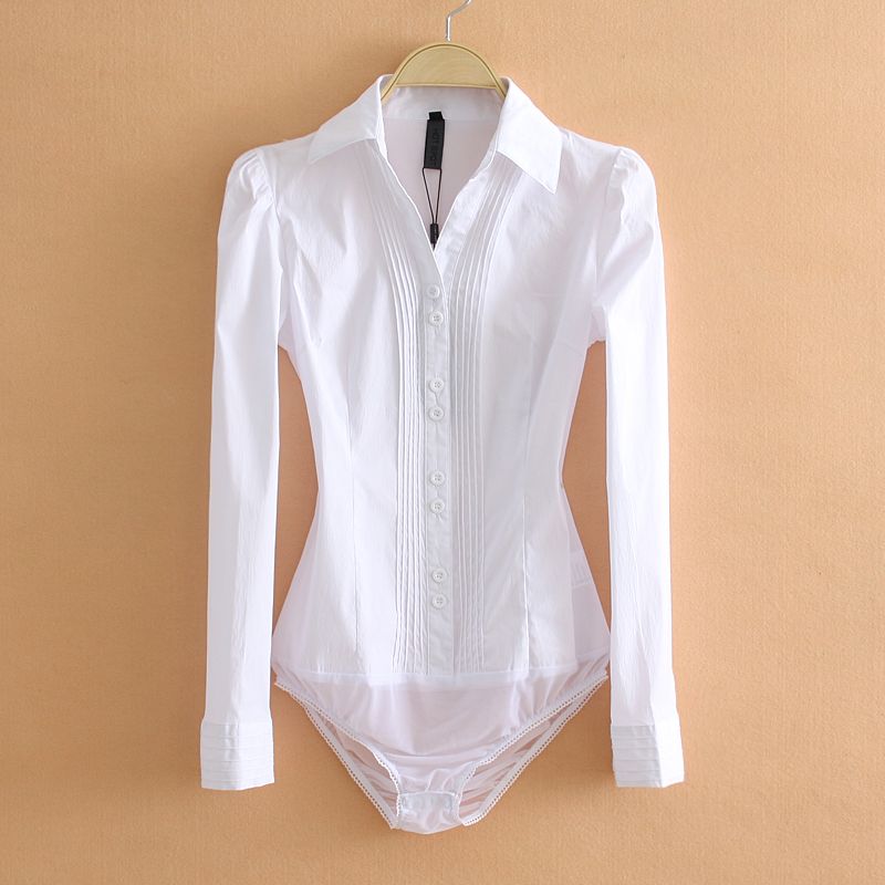 Compra Body Elegante Mujer Oficina Lady Blanco Camisa Camisa De Manga Larga  Blusa De Manga Larga Gire Hacia Abajo Cuello Tops Ropa Femenina 2020 Barato  | Entrega Rápida Y Calidad | Es.Dhgate