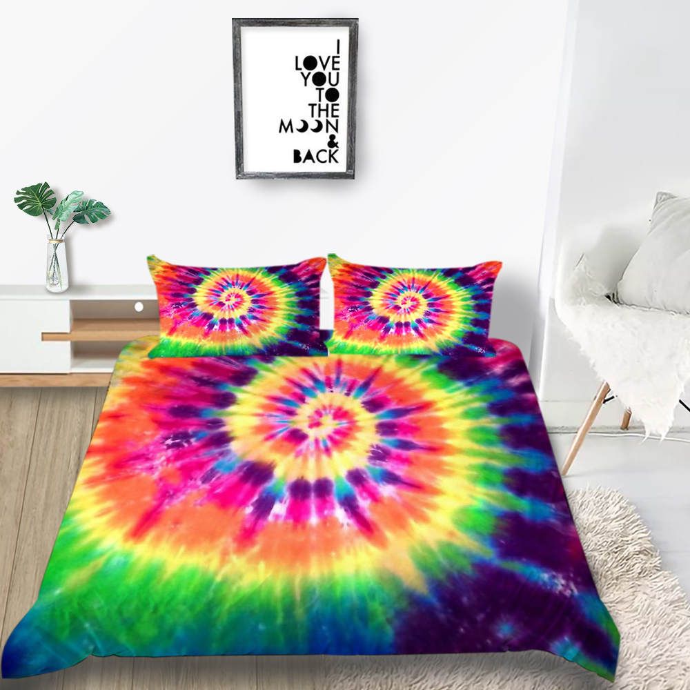 Swirl Bedding Set Rainbow Fantasy Beautiful Creative King Size