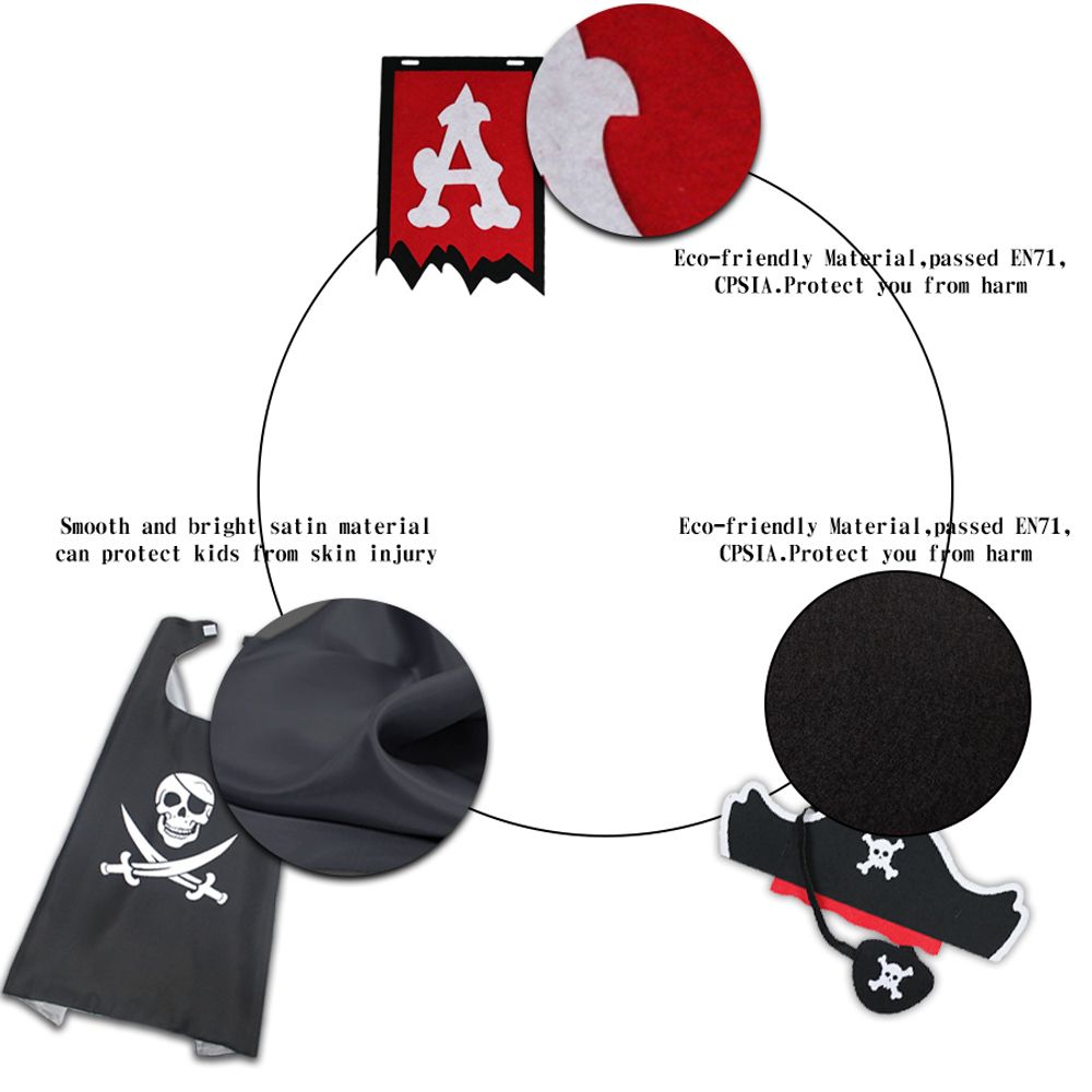Cosplay Cape Pirate Costume Sword Banner Themed Costumes Perfect