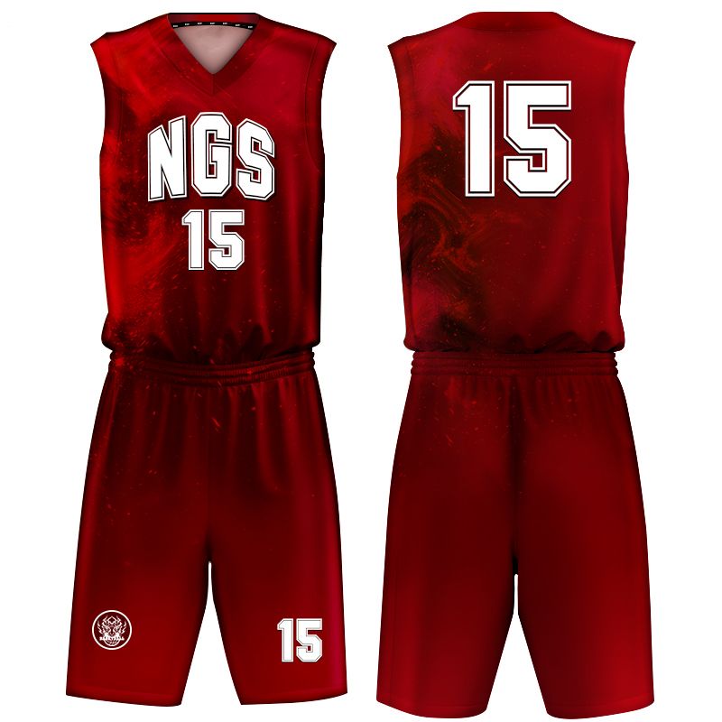 jersey design basketball red