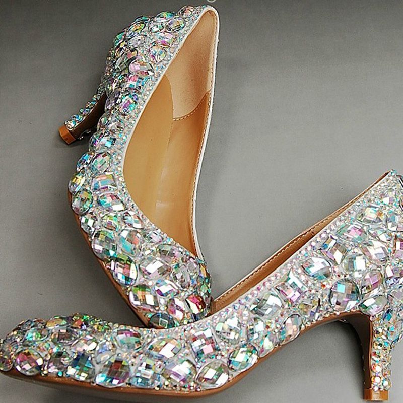 rhinestone wedding shoes for bride