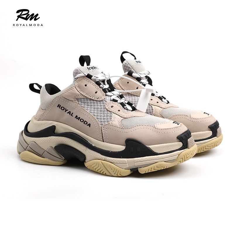2019 New Best Quality BAL Triples Leather Sneakers Beige Icream Women'S Man'S Sports Walking Shoes EU39 Italian Shoes Cute Shoes From Sunace, $190.32| 2019 New Best Quality BAL Triples Leather Sneakers Beige Icream Women'S Man'S Sports Walking Shoes EU39 Italian Shoes Cute Shoes From Sunace, $190.32|