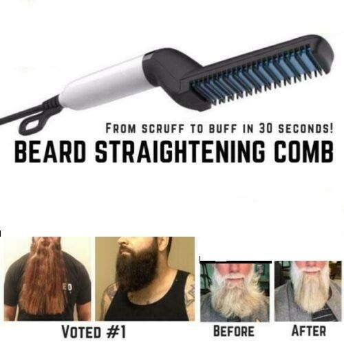 Beard Straightener Comb Multifunctional Hair Curler Straightening