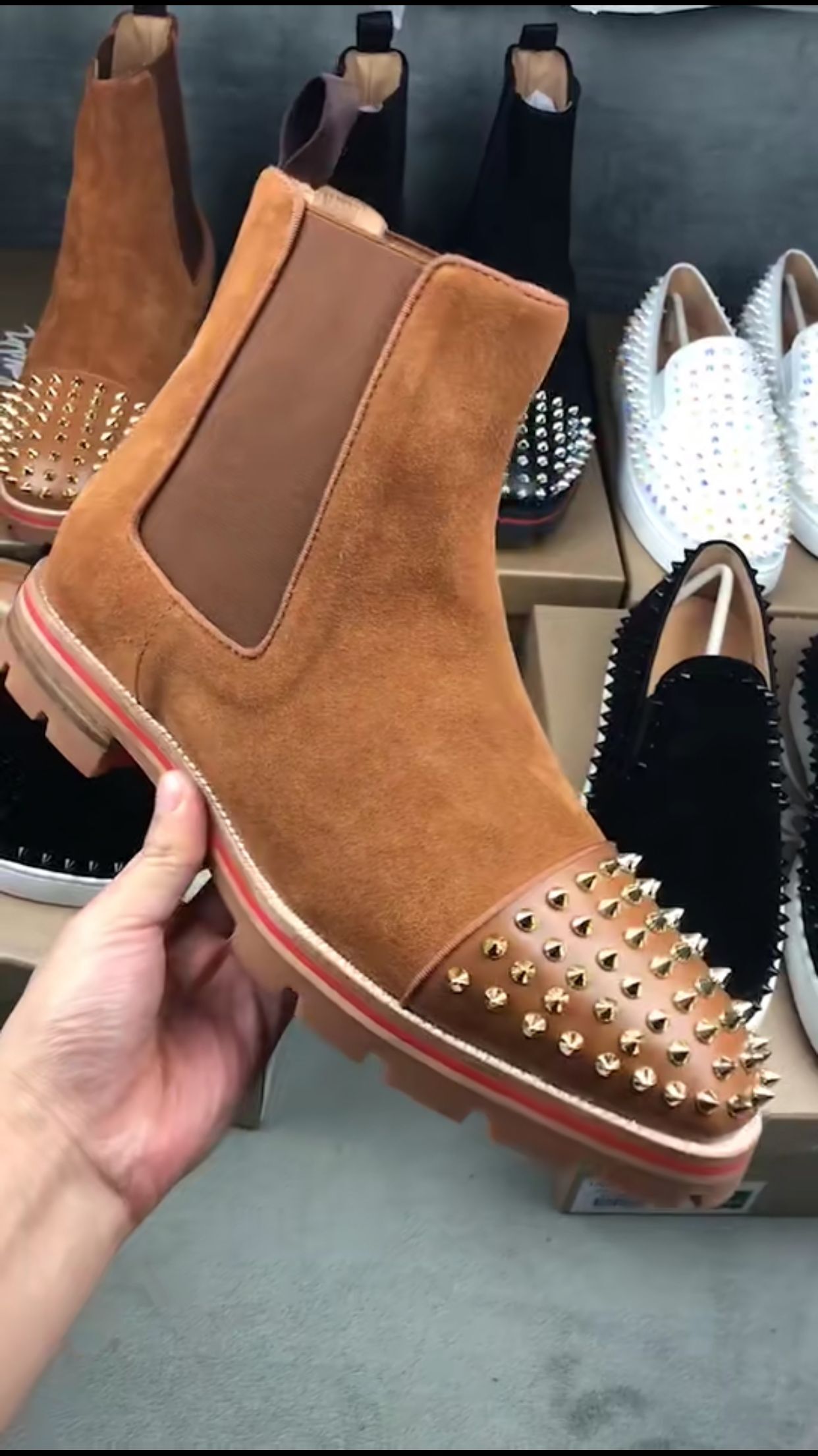 designer suede boots