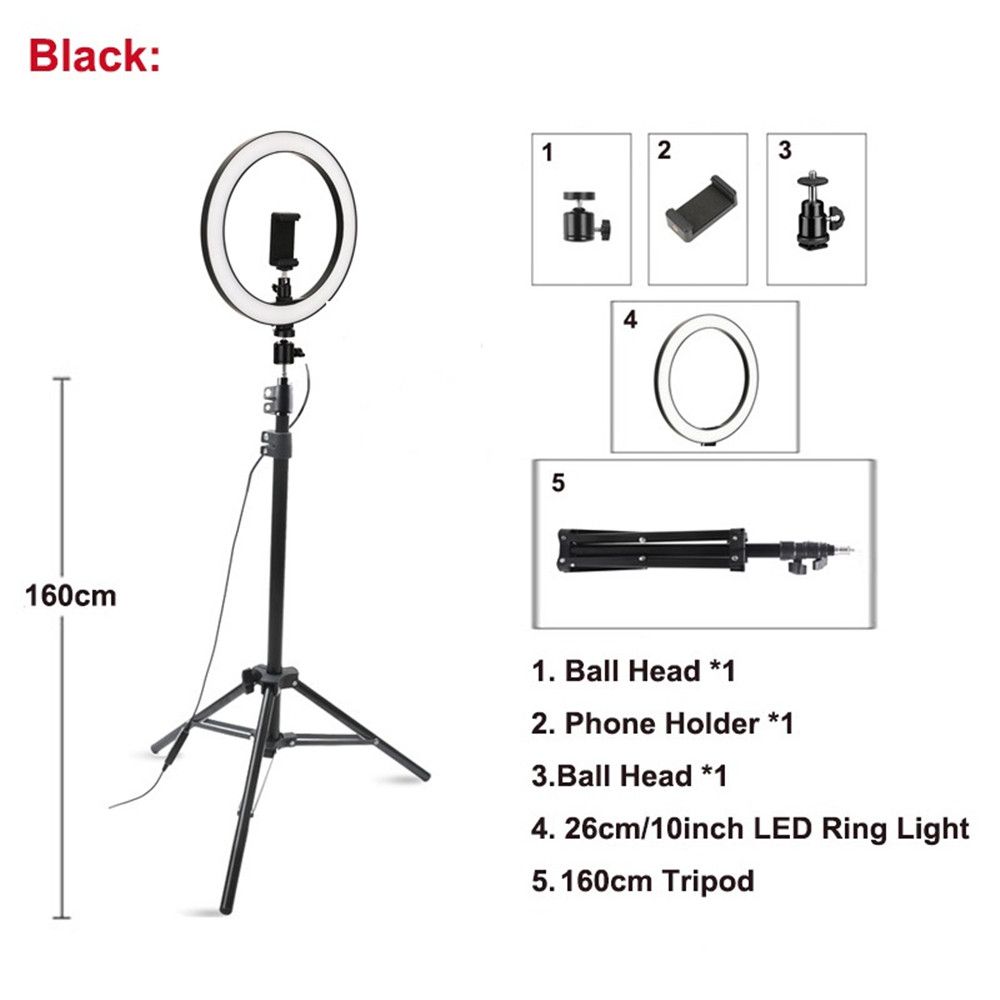 compre anillo de tripode anillo de la lampara aro de luz led con autofoto con tripode para selfie telefono video fotografia de iluminacion para el