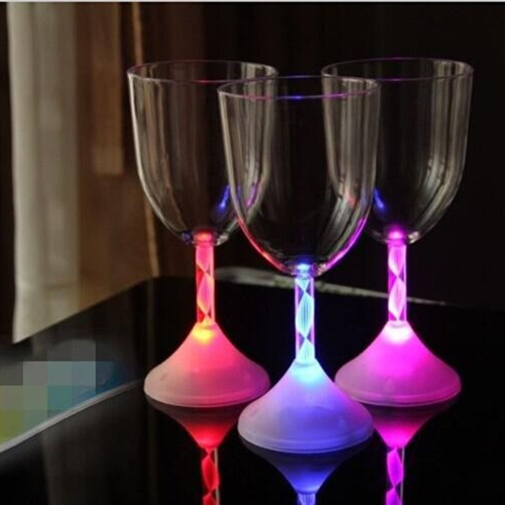 flashing light wine glass
