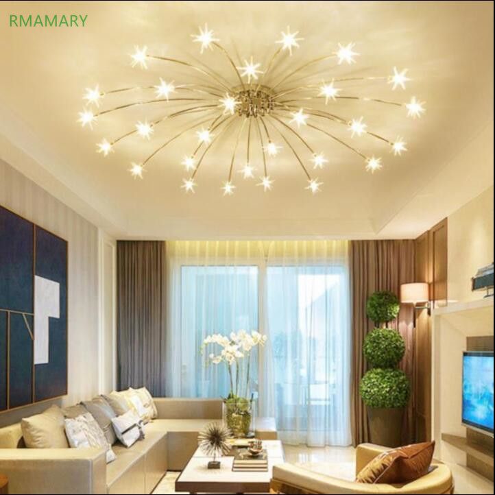 Nordic Bedroom Led Lamp Warm Romantic Creative Children S Room Chandeliers Living Room Light Simple Modern Starry Chandeliers Chandeliers For Sale