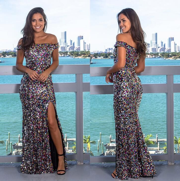 one shoulder fishtail dress