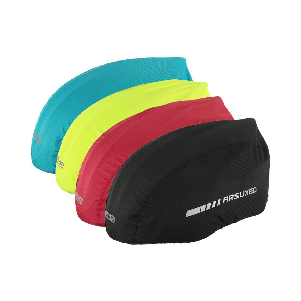 Compre Cubierta Del Casco Resistente Al Agua Para Bicicleta Con Reflectante Franja De Ciclo Del Casco De Ciclista Cubierta De La Lluvia Camino De La Nieve A 37 22 Del Xuelianguo Dhgate Com