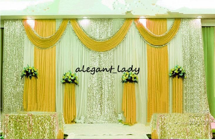 Wedding Backdrop Curtain Swag Stage Background Drapery Table Skirt