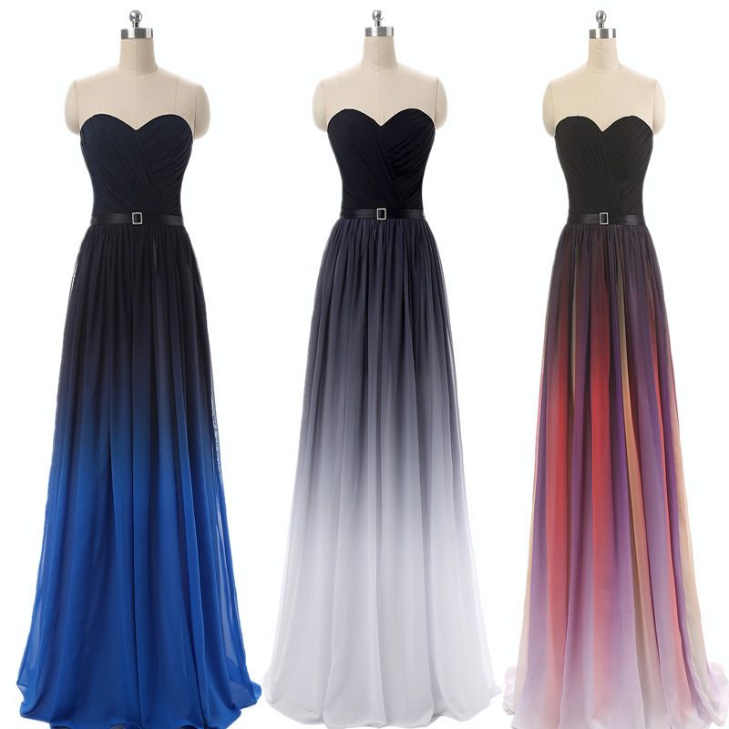 ombre evening dress