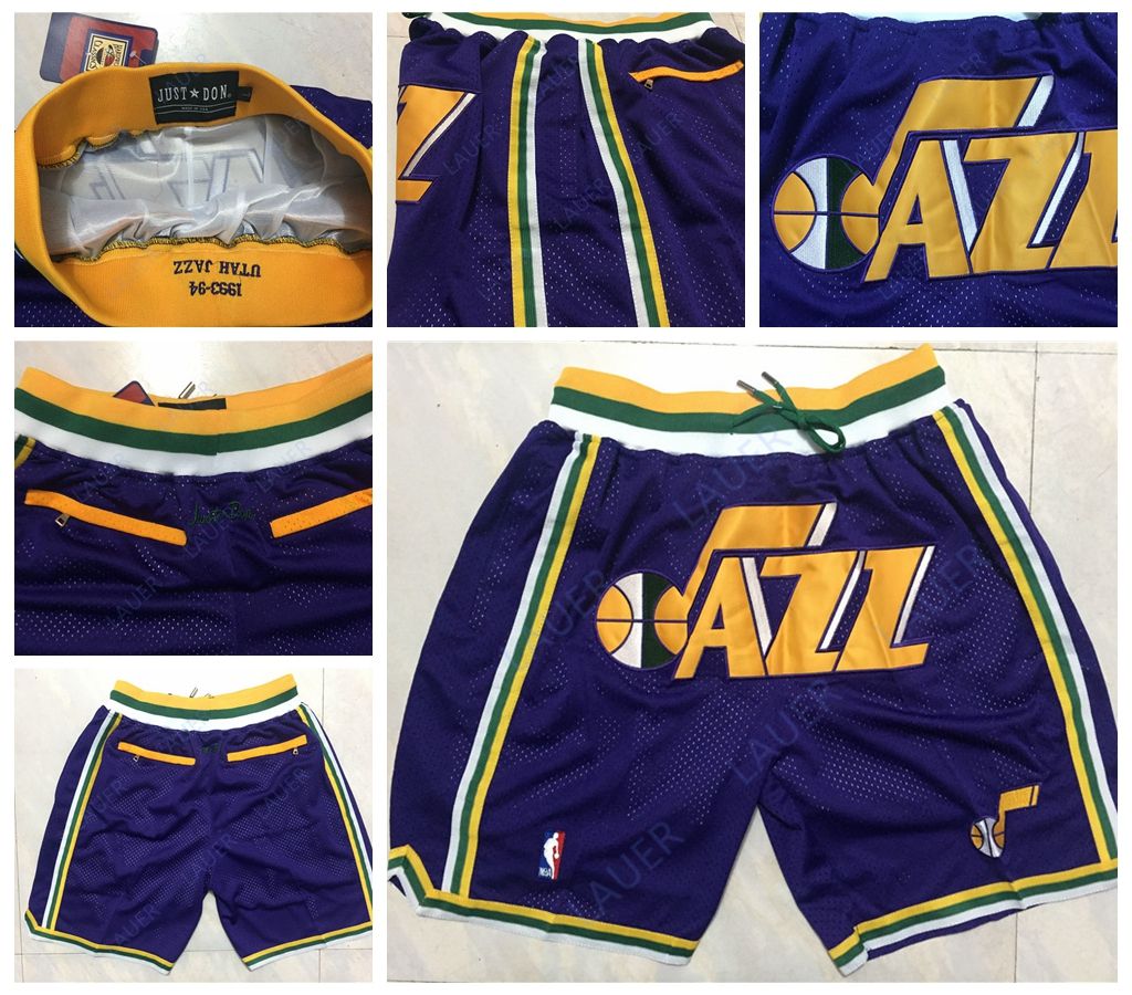 utah jazz vintage shorts
