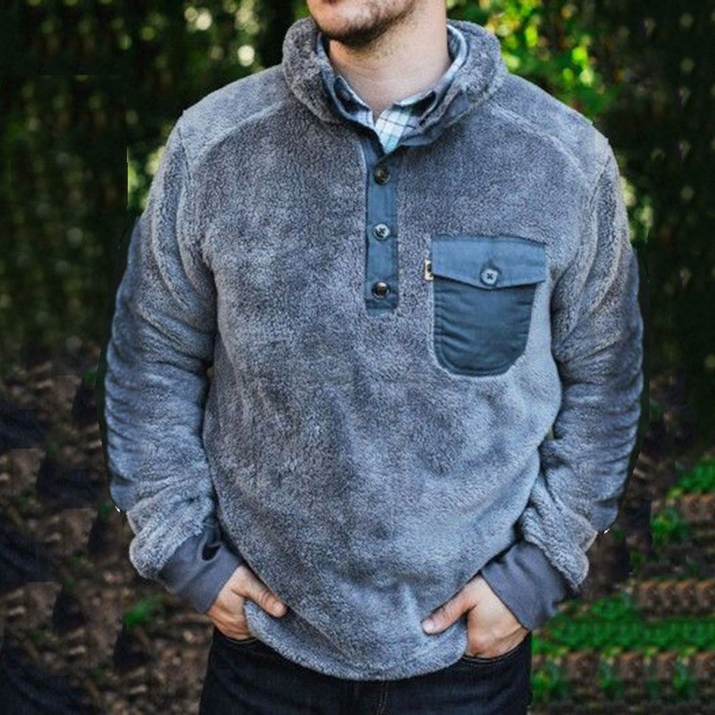 men's double sided fleece pullover