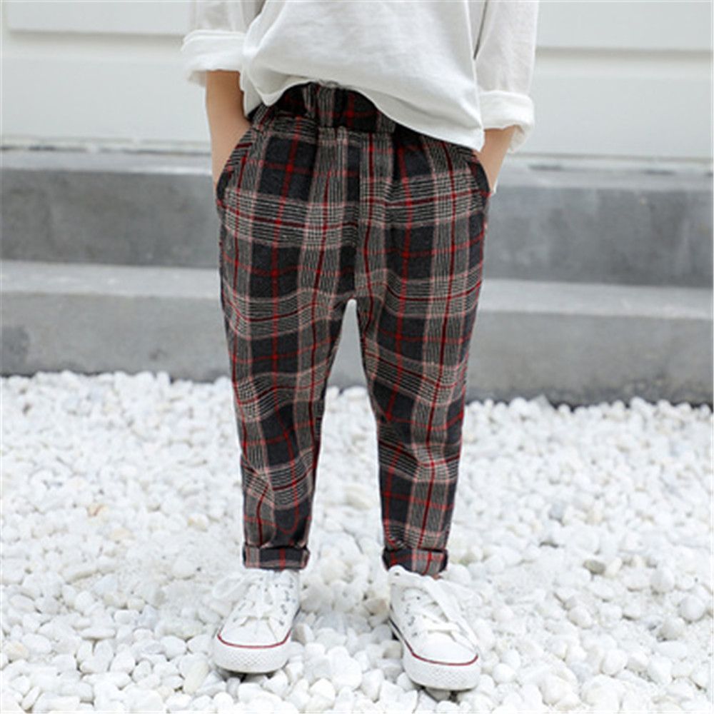 baby boy tartan trousers