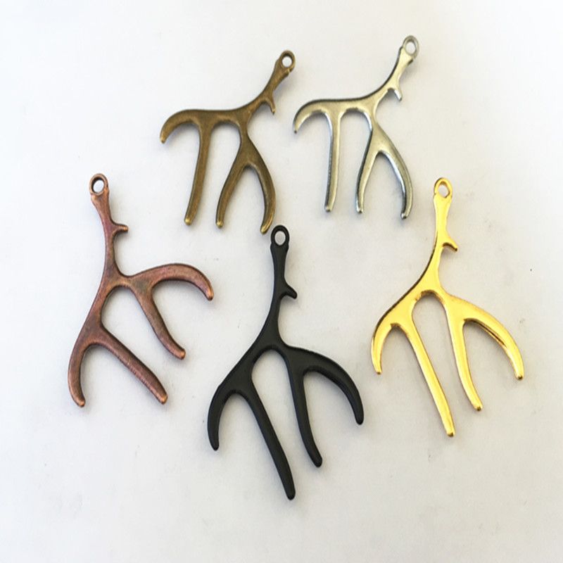5 Mezclado Color Pluma encanto colgante de cuentas de Bronce-Oro Plata Joyas tarjetas L