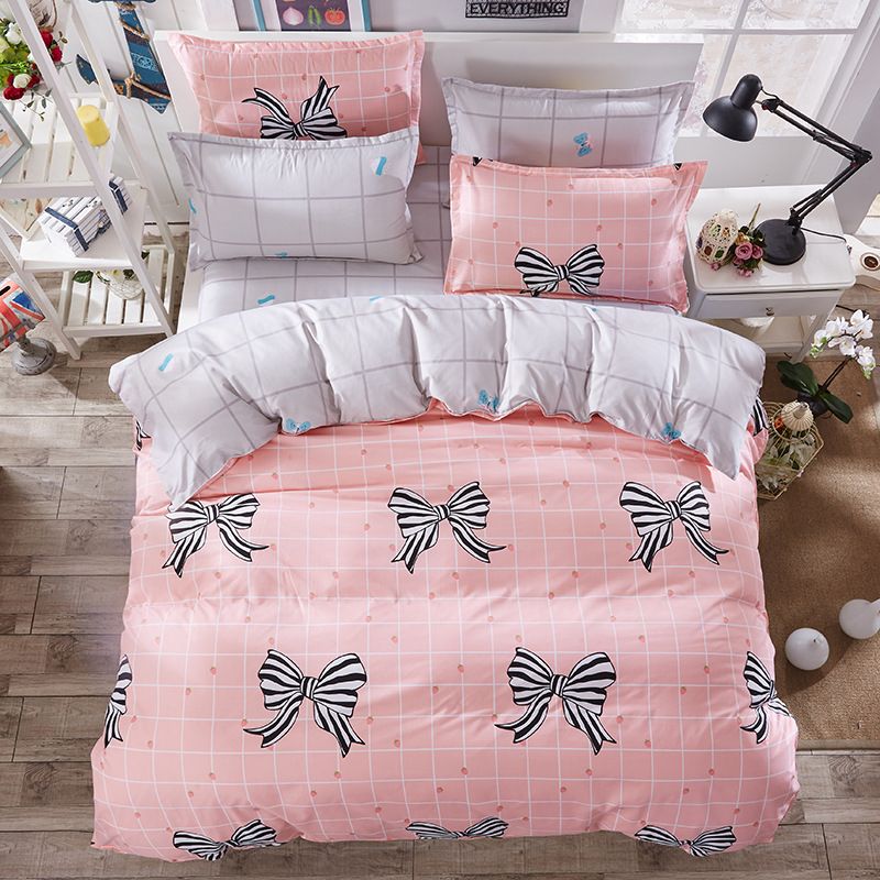 Butterfly Knot Bow Bedding Sets 3 Geometric Pattern Bed Linings
