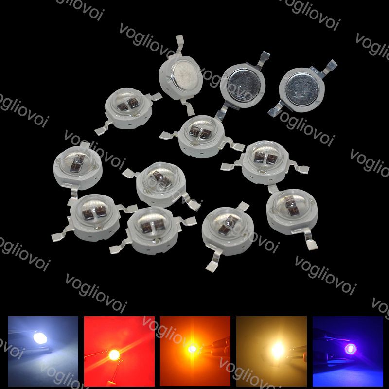 5W LED Beads Lamp Diodes High Power Chip Whi Red Blu Grn IR Spectrum  UA