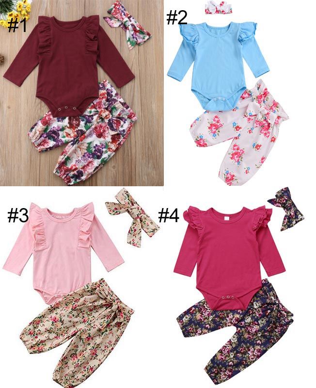 3 Piezas Set Traje para Ni/ña con Mameluco de Manga Larga Estampado de Leopardo Pantalones y Diadema Conjunto de Beb/é Reci/én Nacido