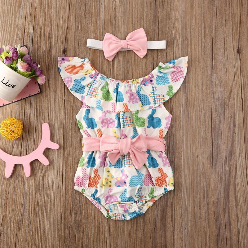 baby girl easter romper