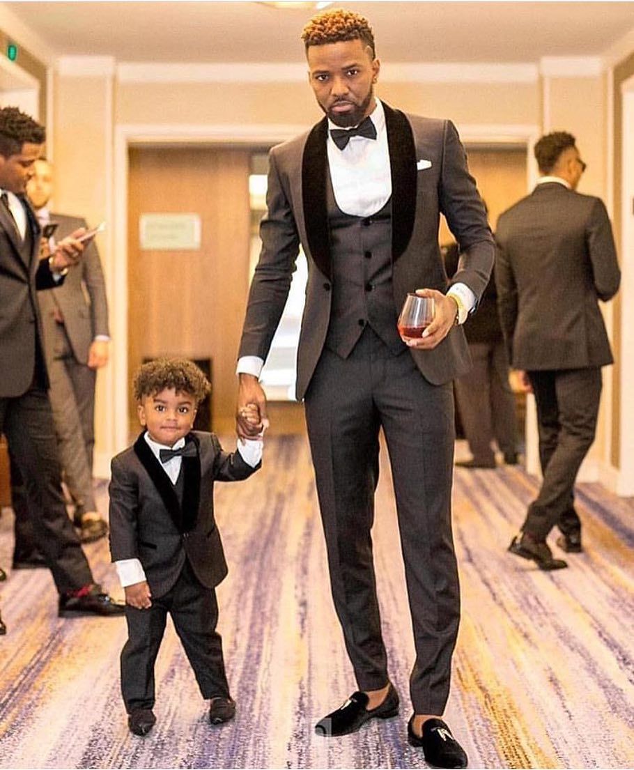 Black Slim Fit Mens Prom Suits Shawl 