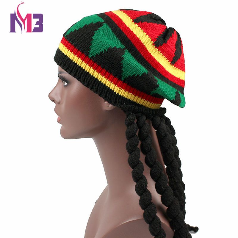 rasta knit hat