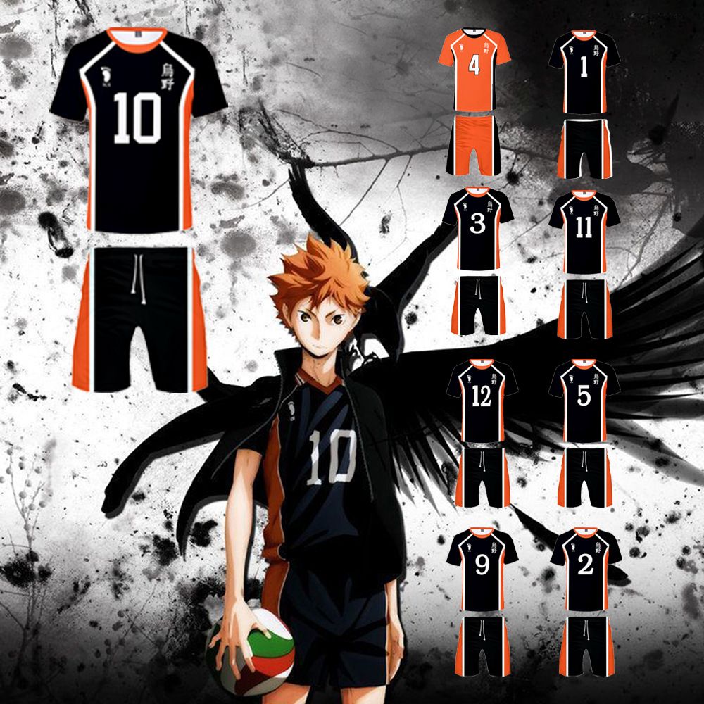 Anime haikyuu!! Camisa de voleibol para cosplay, karasuno high