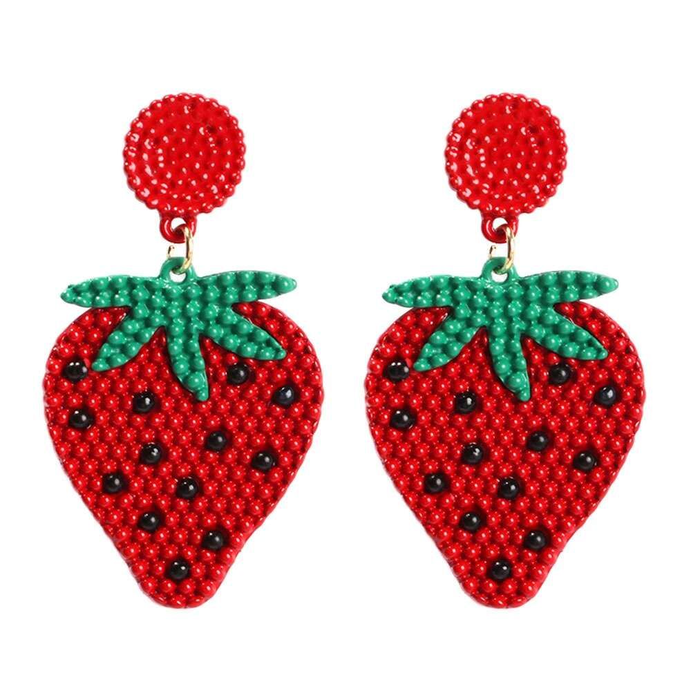 Sncsdk Nueva Fruta Creativa Pendientes De Mujer Fresa Sandía Sncsdk Nueva Fruta Creativa Pendientes De Mujer Fresa Sandía