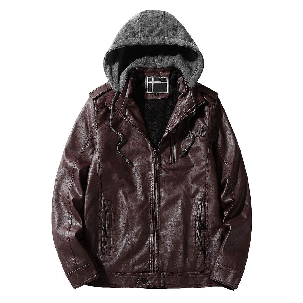 thermal leather jacket