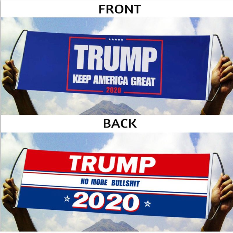 2021 Donald Trump Flag Hand Held Trump Flag Bumper 24X70CM Keep America Great Flag Banner Trump 