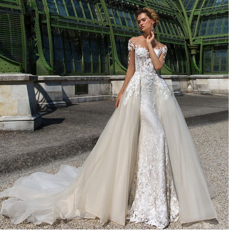 boat line wedding dress