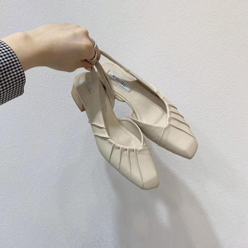 clear closed toe heels